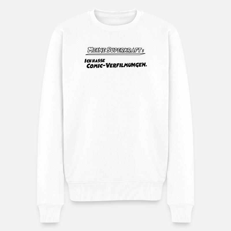 Meine Superkraft - Männer Premium Bio Pullover - Weiß