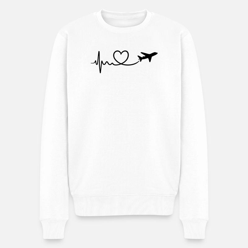 travel love - Männer Premium Bio Pullover - Weiß