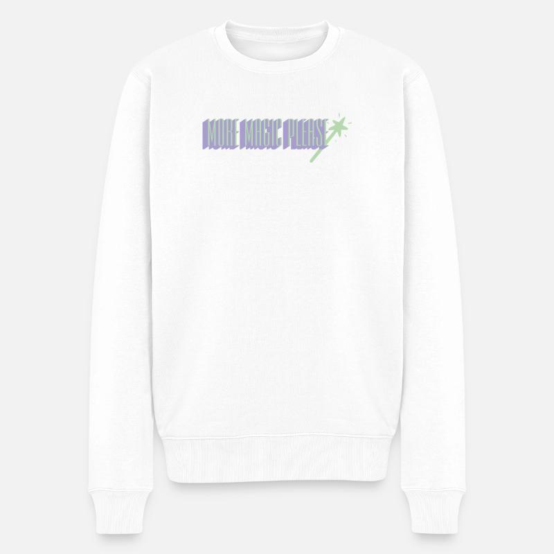 More Magic Please Wand Art - Männer Premium Bio Pullover - Weiß