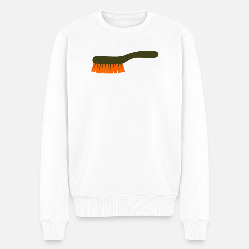 Pilzbürste Werkzeug Sammler - Männer Premium Bio Pullover - Weiß