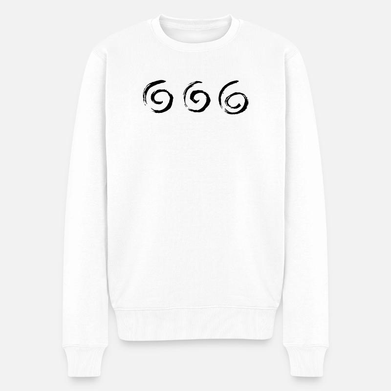 Spirale Spirales Tourbillons S’épanouit - Pull Premium bio Homme - blanc