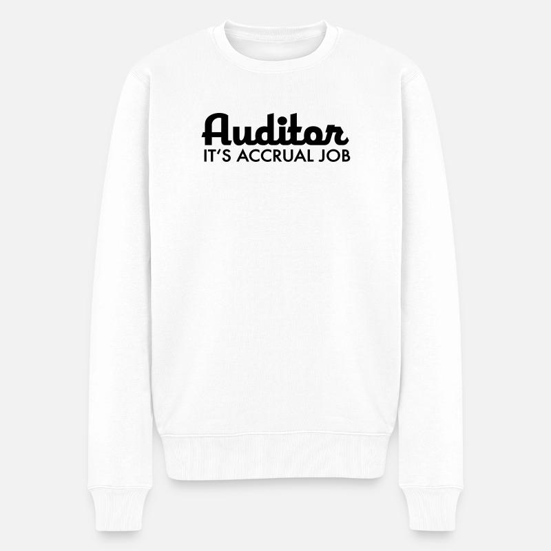 6061912 124650149 auditor - Männer Premium Bio Pullover - Weiß