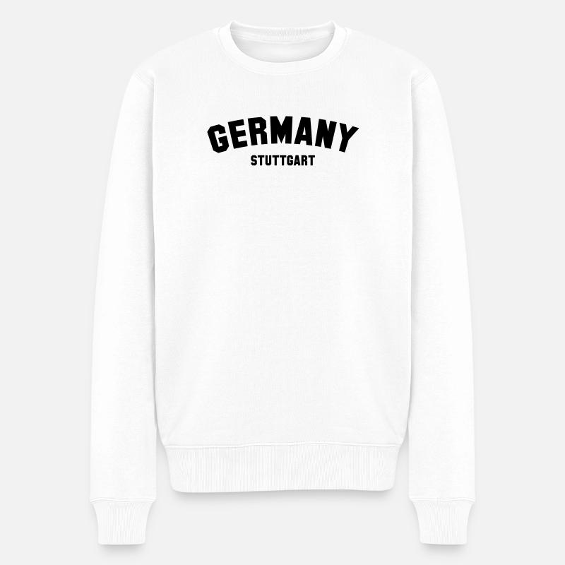 STUTTGART - Männer Premium Bio Pullover - Weiß