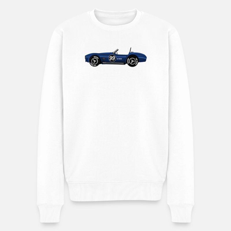 Classic Racer 99 – Vintage Rennwagen - Männer Premium Bio Pullover - Weiß