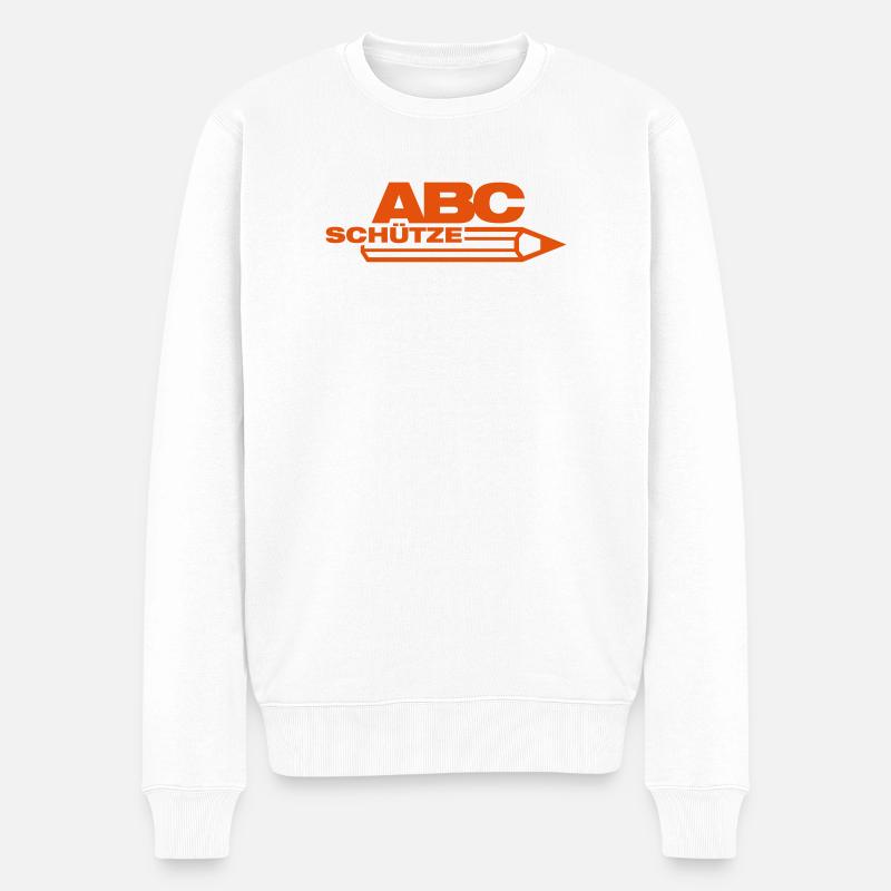 schütze schuleingang - Männer Premium Bio Pullover - Weiß