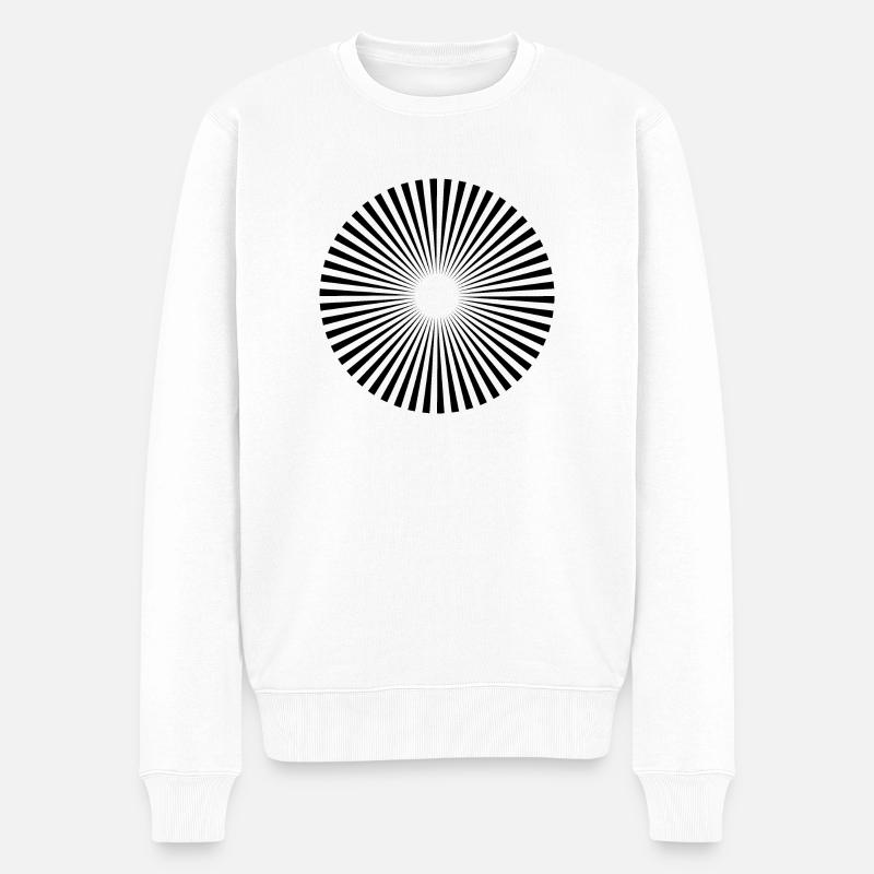 Illusion Optical Illusion Pattern Geometry - Men's Premium Organic Jumper - white
