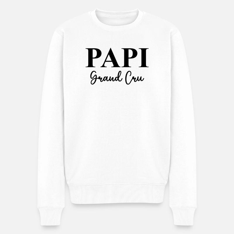 Papi - Grand cru - Pull Premium bio Homme - blanc