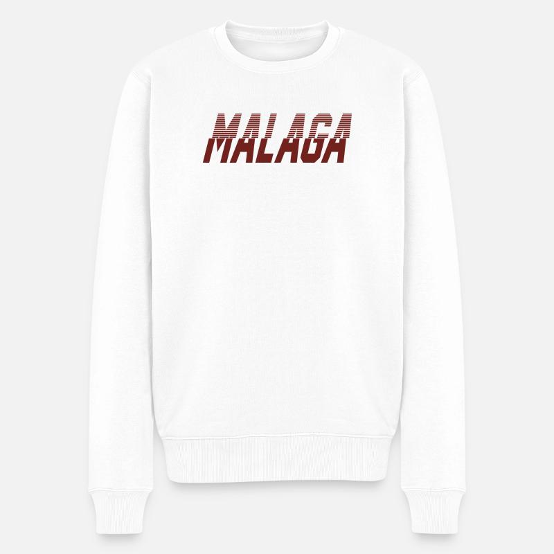 Malaga - Männer Premium Bio Pullover - Weiß