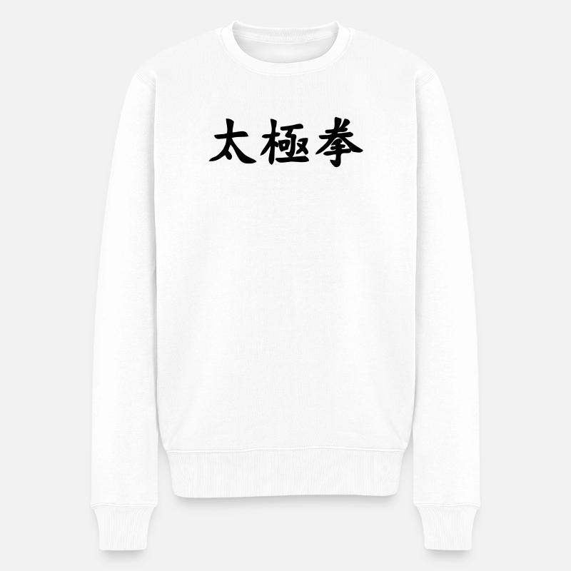 Tai Ji Quan Schrift - Pull Premium bio Homme - blanc