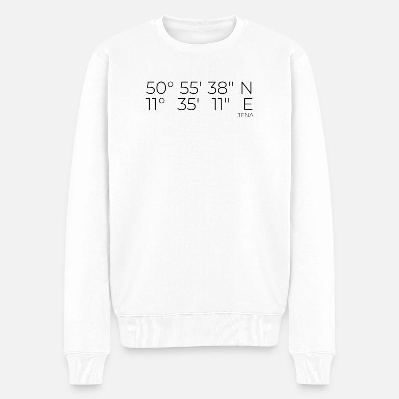 Coordonnées Iéna, Thuringe - Pull Premium bio Homme - blanc