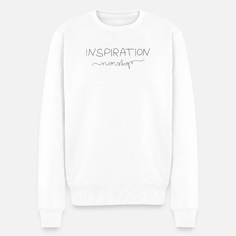 Inspiration nonstop - Männer Premium Bio Pullover - Weiß