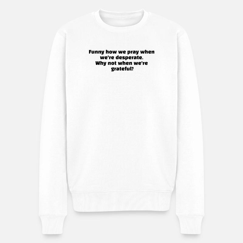 C’est drôle comme - Pull Premium bio Homme - blanc