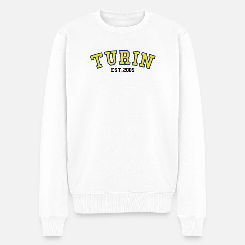 Turin Est.2005 - Männer Premium Bio Pullover - Weiß