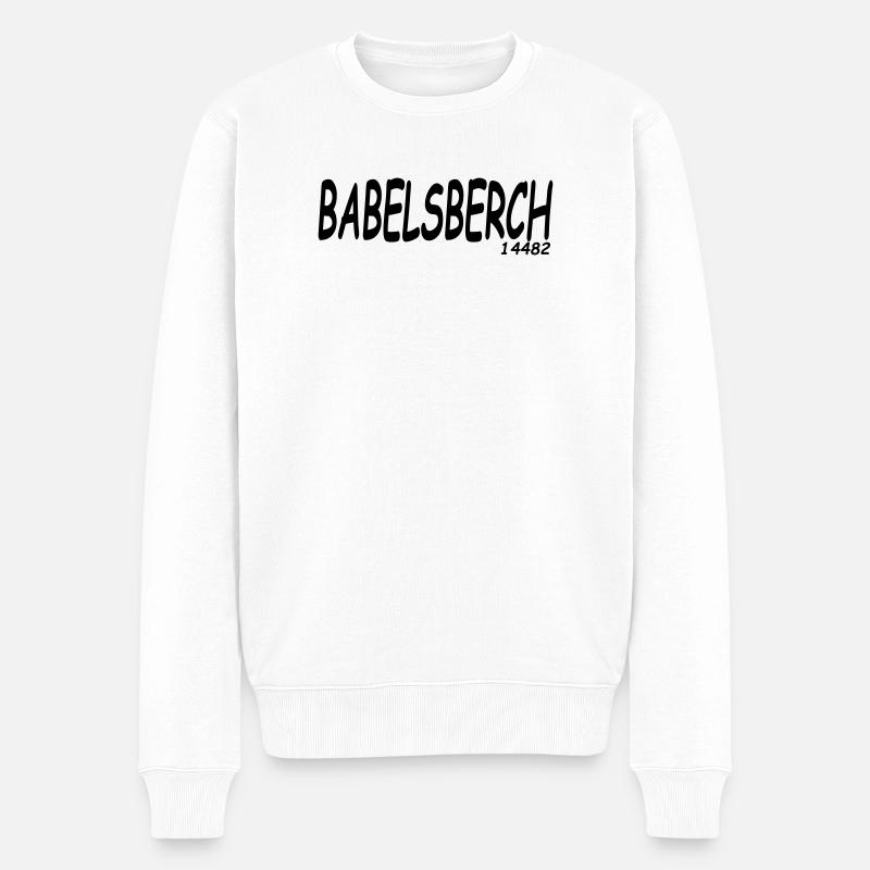 BABELSBERCH 14482 - Männer Premium Bio Pullover - Weiß