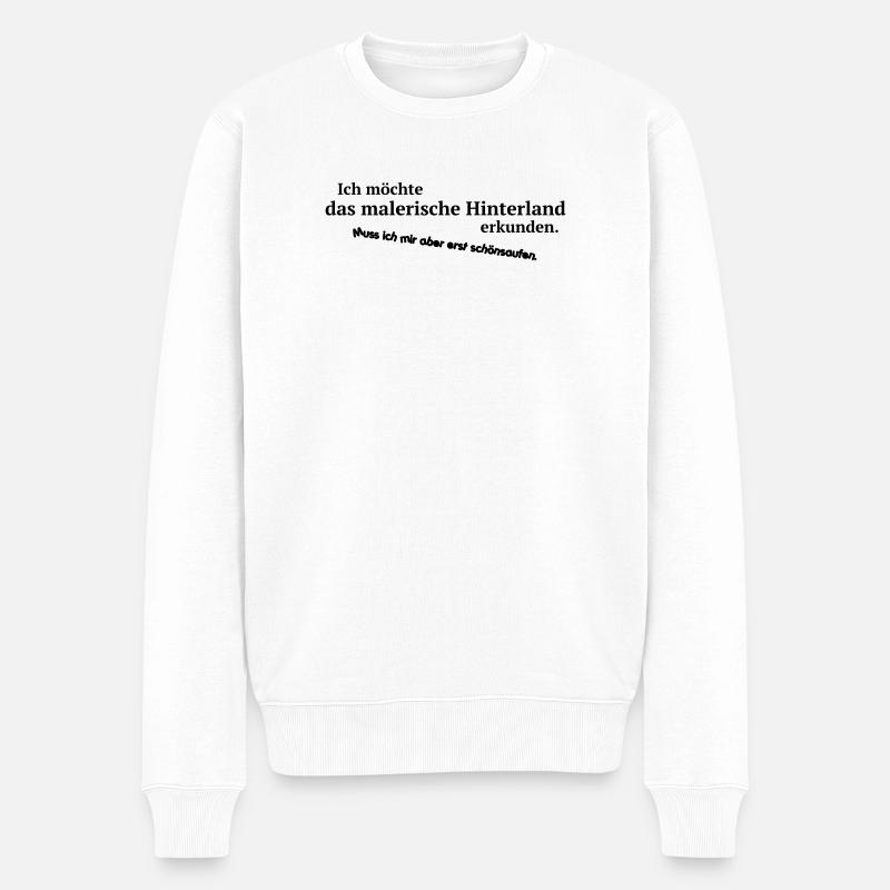 Malerisches Hinterland - Männer Premium Bio Pullover - Weiß