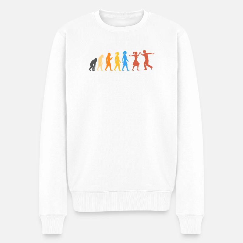 Swing Dance - The Highest Level of Evolution (2) - Men's Premium Organic Jumper - white