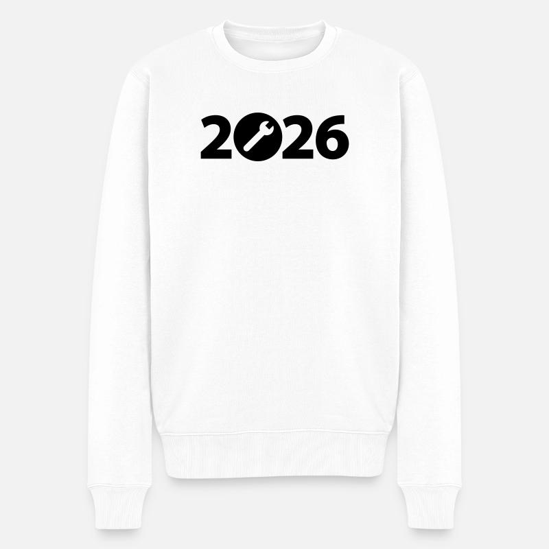 Constructeur 2026, Rénovation 2026, Artisan 2026 - Pull Premium bio Homme - blanc