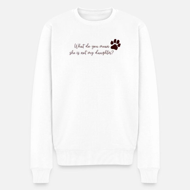 Dog Mom/Dad (female dog) - Männer Premium Bio Pullover - Weiß