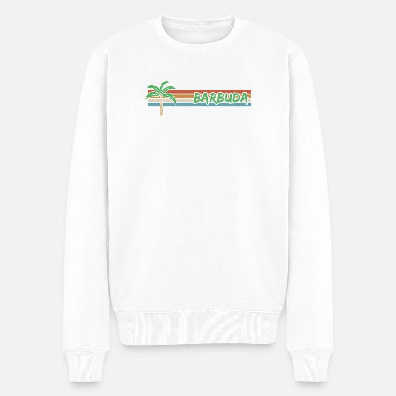 Geschenk für Barbuda - Männer Premium Bio Pullover - Weiß