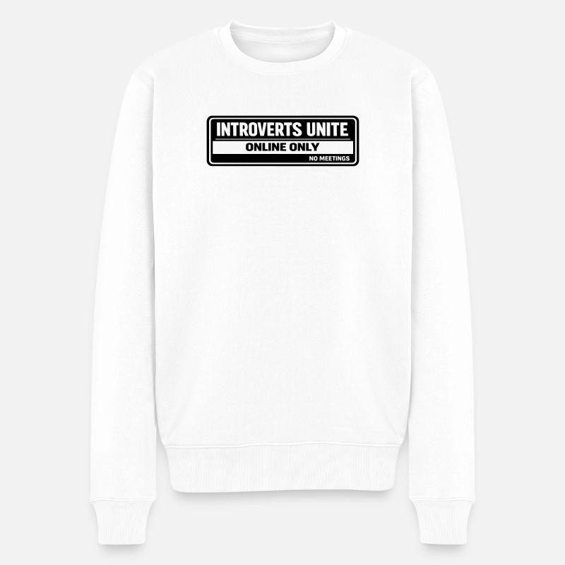 Introvertis - Pull Premium bio Homme - blanc