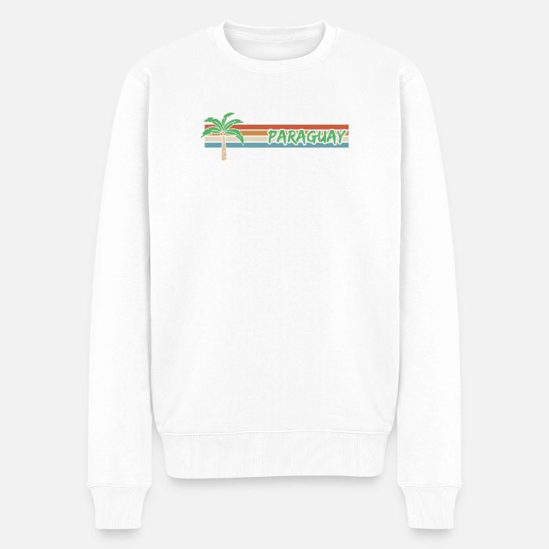 Geschenk für Paraguay - Männer Premium Bio Pullover - Weiß