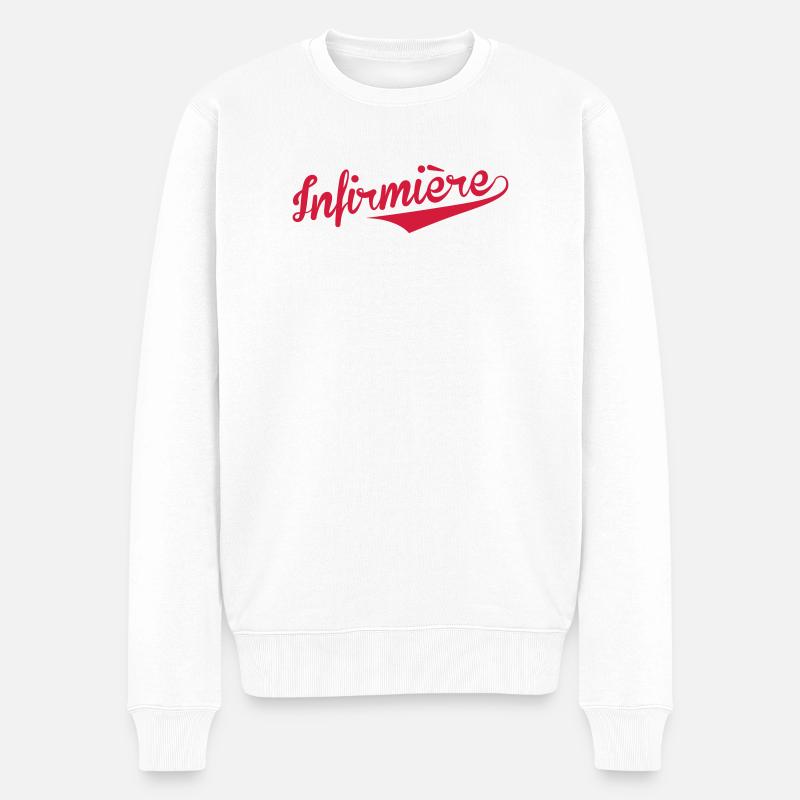 Krankenschwester / Mediziner / Doctor / - Männer Premium Bio Pullover - Weiß