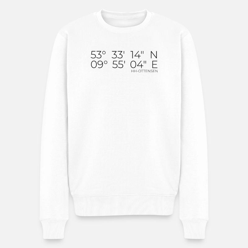 Coordonnées Ottensen Hamburg - Pull Premium bio Homme - blanc