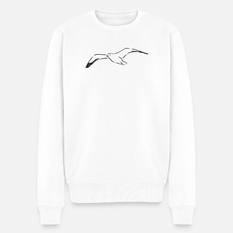 Vogel Design  - Männer Premium Bio Pullover - Weiß