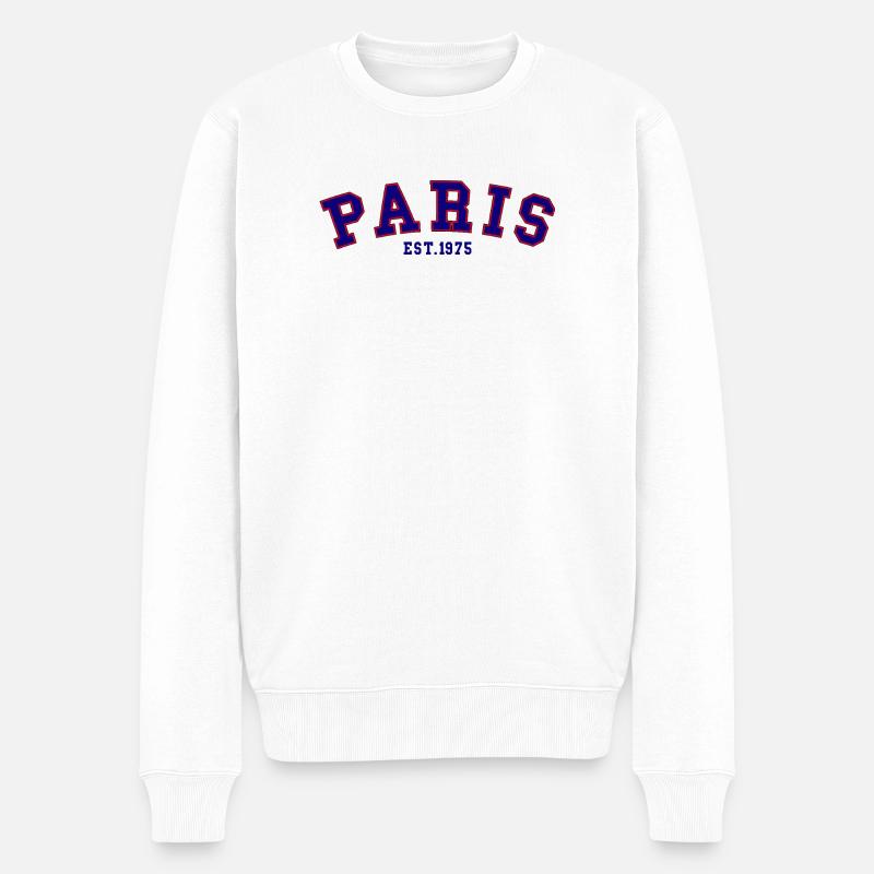 PARIS_EST_1975 - Pull Premium bio Homme - blanc