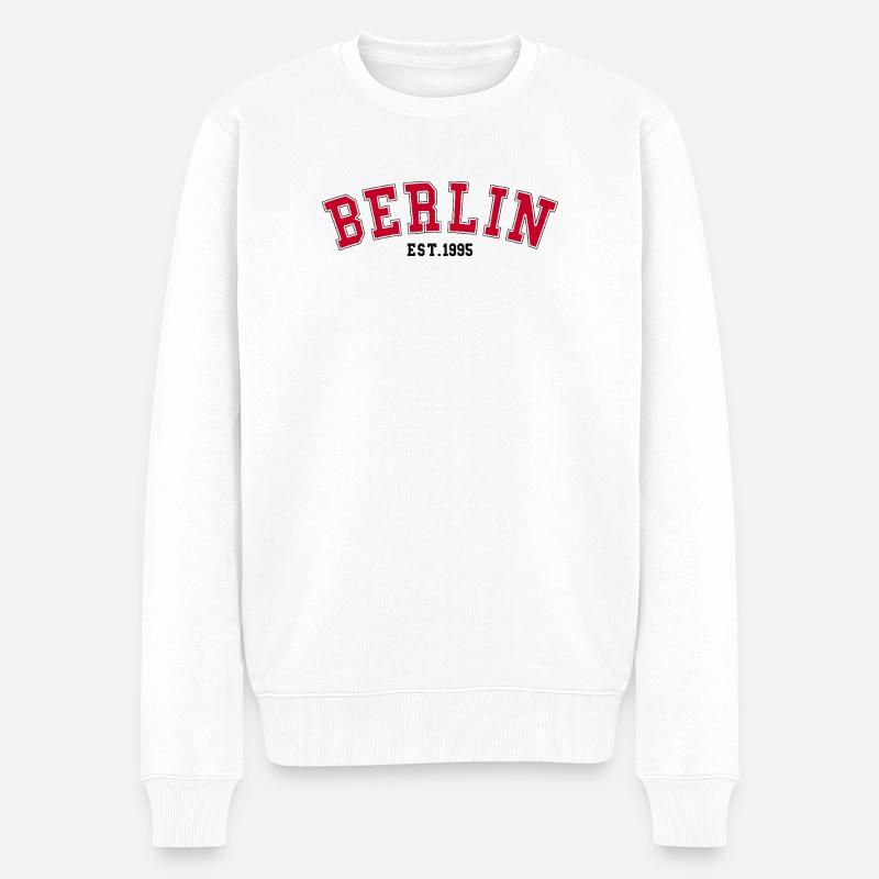 Berlin_Est_1995 - Pull Premium bio Homme - blanc