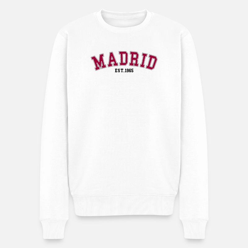 Madrid_Est_1965 - Männer Premium Bio Pullover - Weiß