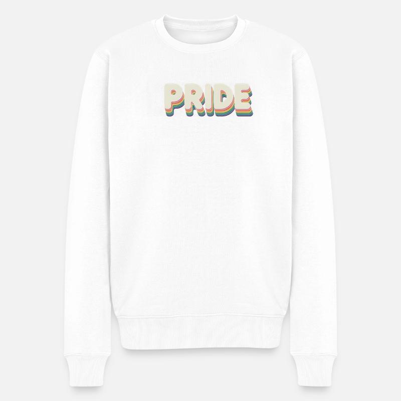 Pride - Cool Queer Logo - Männer Premium Bio Pullover - Weiß