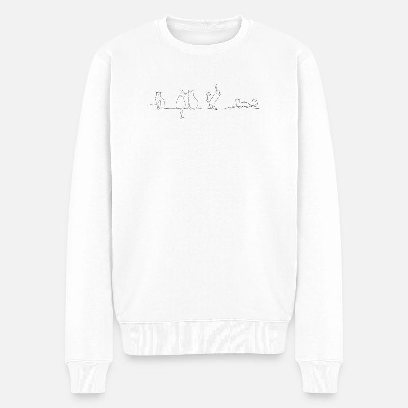 Chat chat chat - Pull Premium bio Homme - blanc