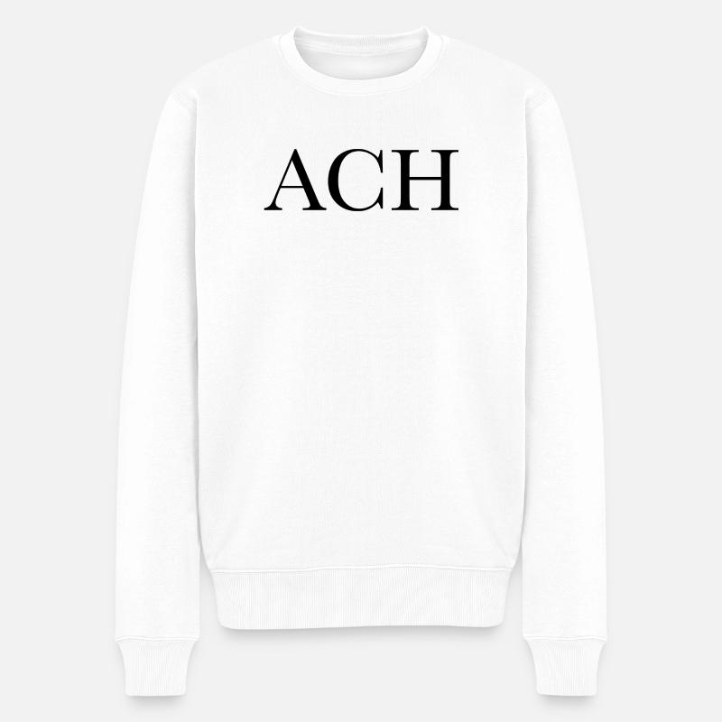 ACH - Männer Premium Bio Pullover - Weiß