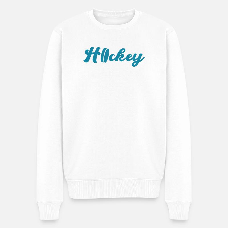 Hockey - Männer Premium Bio Pullover - Weiß