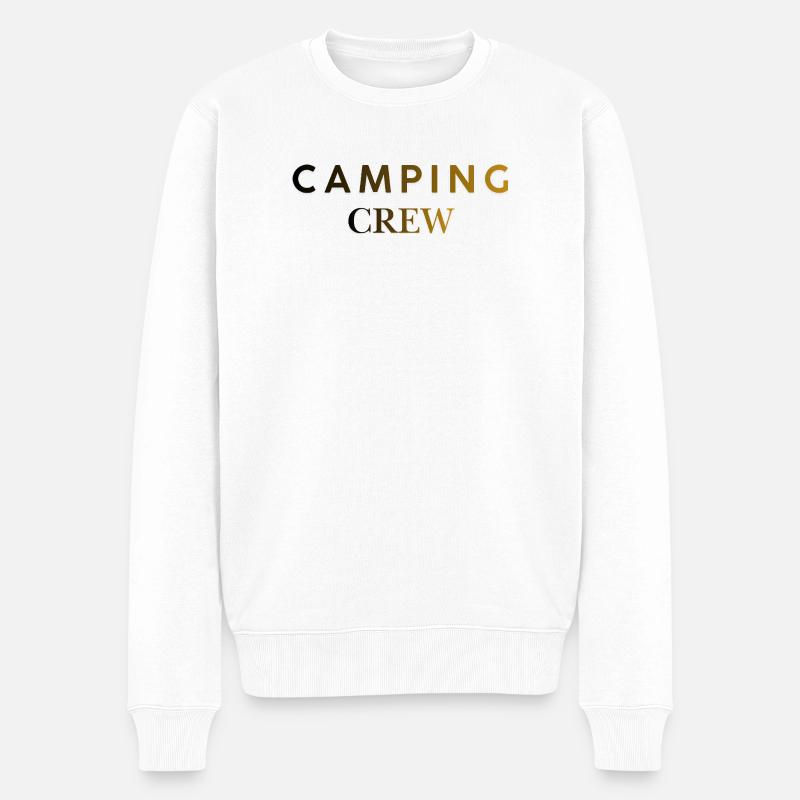 Camping Crew - Männer Premium Bio Pullover - Weiß