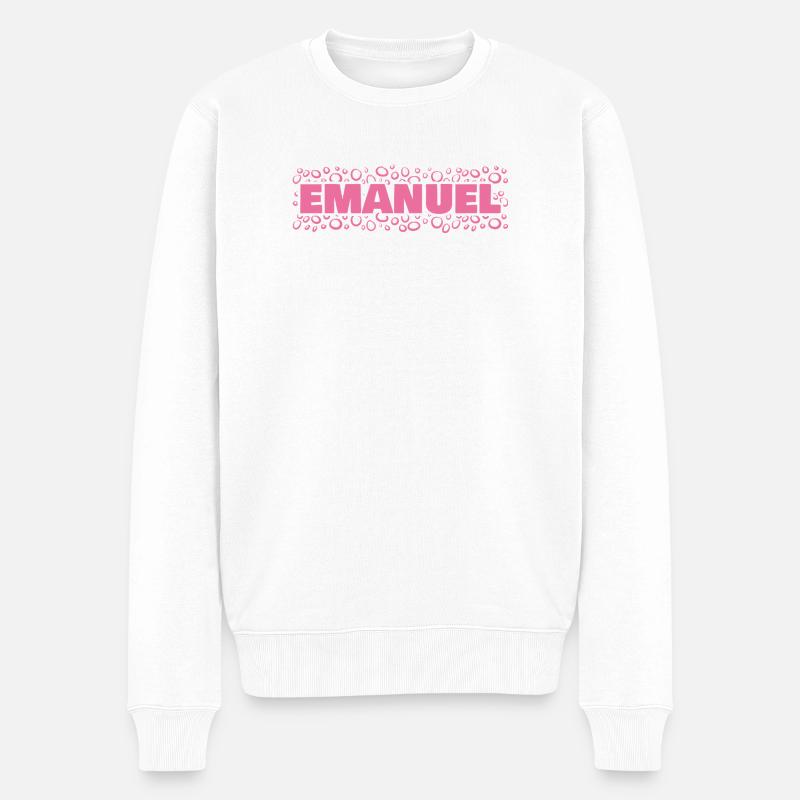 Geschenkidee Emanuel - Männer Premium Bio Pullover - Weiß