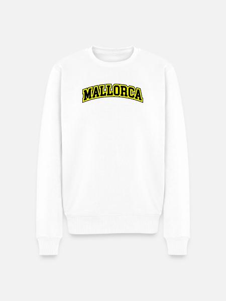 Mallorca lettering - Men's Premium Organic Jumper - white