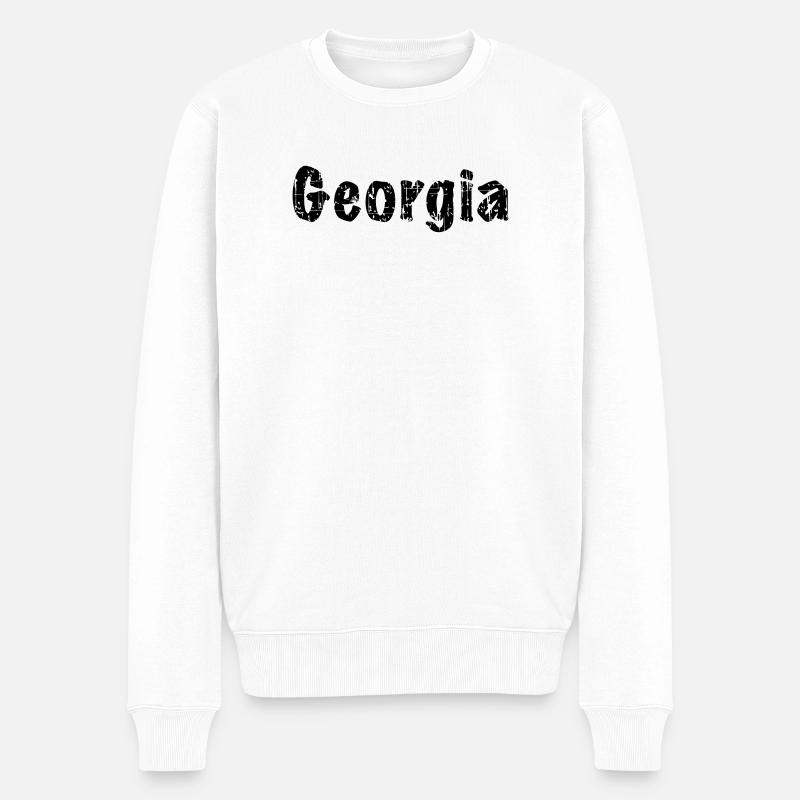 Georgia - Männer Premium Bio Pullover - Weiß