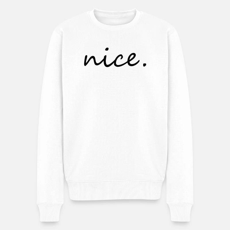 nice - Pull Premium bio Homme - blanc