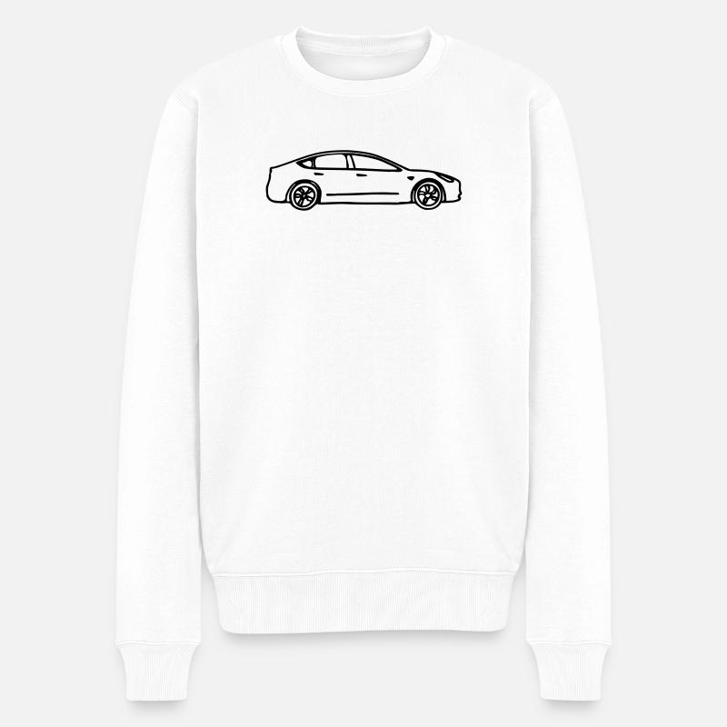 Modèle dessiné 3 - Pull Premium bio Homme - blanc