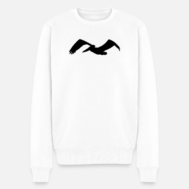 pelikan_1 - Männer Premium Bio Pullover - Weiß