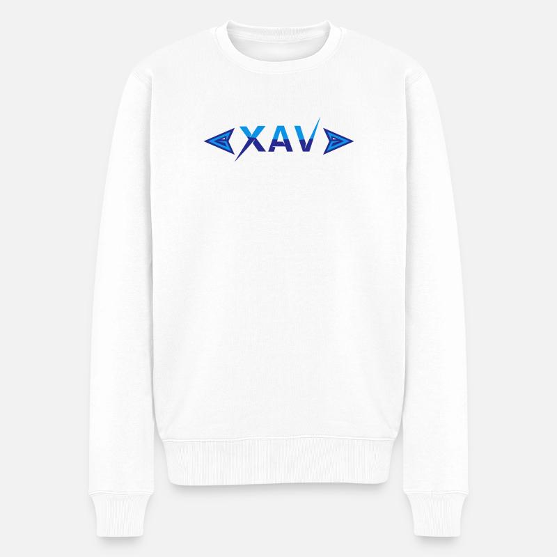 Xav - Männer Premium Bio Pullover - Weiß