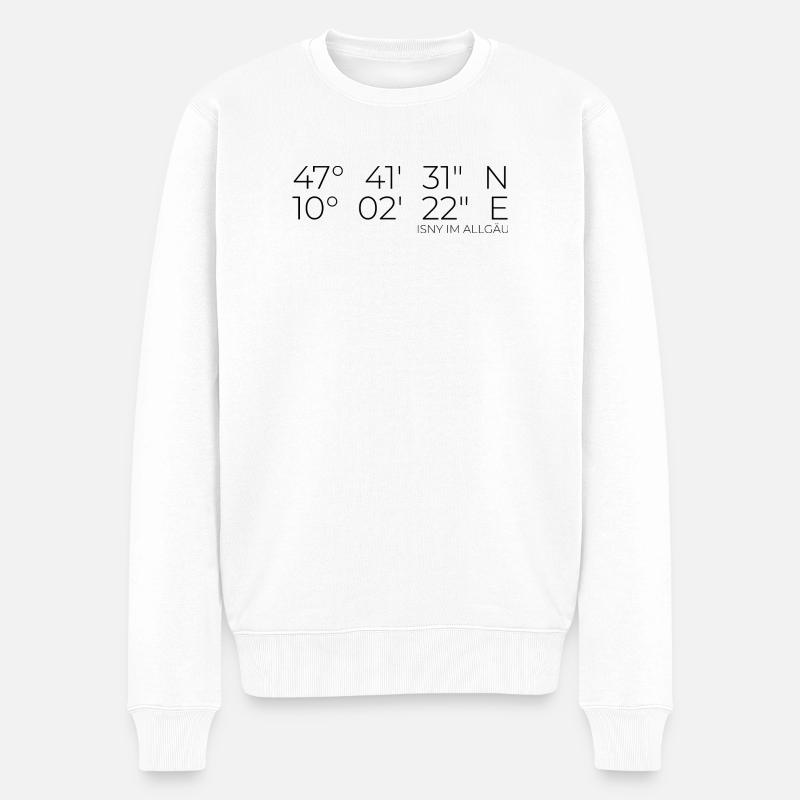 Coordonnées Isny im Allgäu - Pull Premium bio Homme - blanc