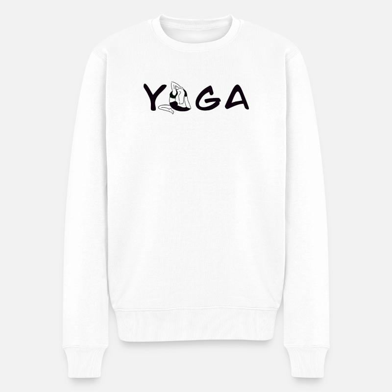 Yoga Pose - Pull Premium bio Homme - blanc