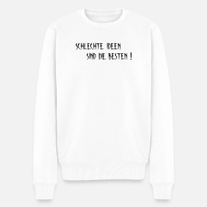 Mauvaises idées - Pull Premium bio Homme - blanc