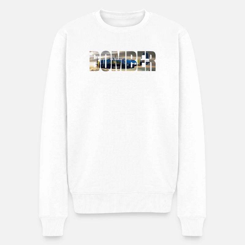 Bomber TBF Avenger - Männer Premium Bio Pullover - Weiß