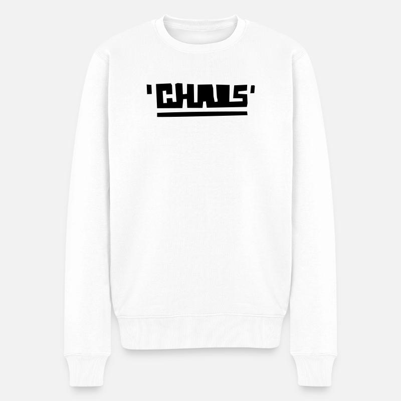 chaos - Pull Premium bio Homme - blanc