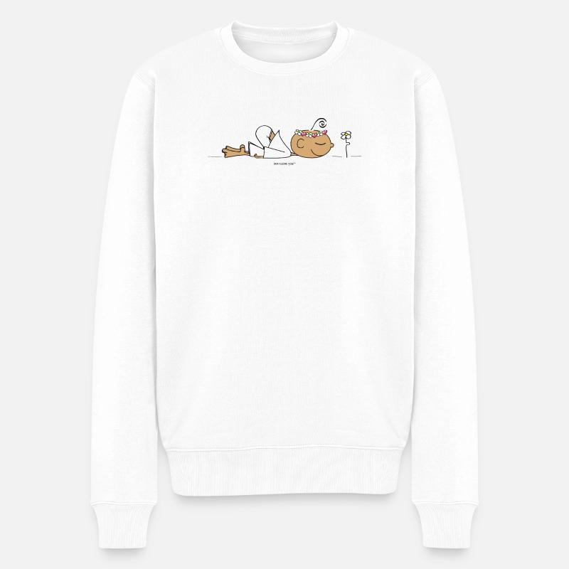 Chill out - Männer Premium Bio Pullover - Weiß
