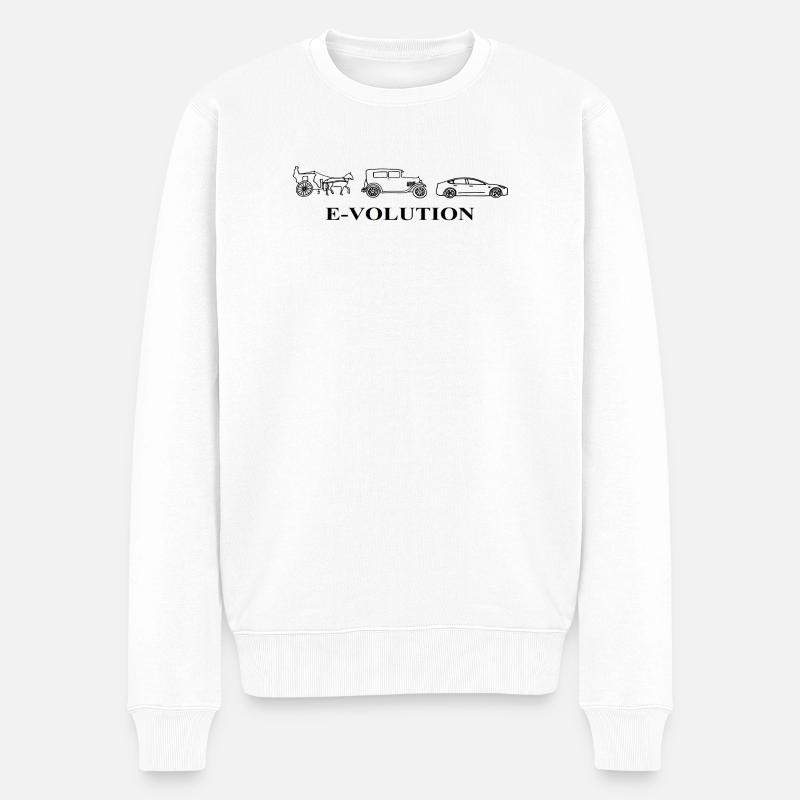 E-Volution Auto Evolution - Men's Premium Organic Jumper - white